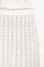 Scanlan Theodore White Lace Knit Midi Skirt Estimated Size S
