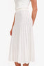Scanlan Theodore White Lace Knit Midi Skirt Estimated Size S