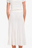 Scanlan Theodore White Lace Knit Midi Skirt Estimated Size S