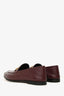 Gucci Burgundy Leather Jordaan Slip On Loafers Size 36