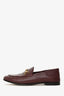 Gucci Burgundy Leather Jordaan Slip On Loafers Size 36