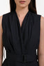 Brunello Cucinelli Navy Cotton Blend Belted Midi Dress Size XS
