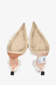 Jimmy Choo White Leather Knot Slingback Heels Size 36.5