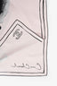Pre-Loved Chanel™ Pink Silk Gabrielle Print Square Scarf