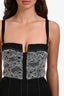 Dion Lee Black/White Lace Embellished Corset Midi Dress Size 4