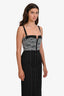 Dion Lee Black/White Lace Embellished Corset Midi Dress Size 4