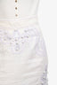 Zimmerman White/Purple Linen Embroidered Maxi Skirt Size 2
