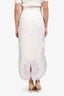 Zimmerman White/Purple Linen Embroidered Maxi Skirt Size 2