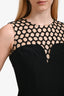Alexander McQueen Black/Beige Honeycomb Effect Bustier Midi Dress Size 40