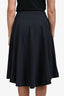 A.L.C Navy Cotton Midi Skirt Size 4