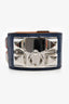 Hermès 2015 Navy Blue Alligator Collier De Chien Bracelet Size S