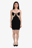 Amazuin Black Jersey Strappy Mini Dress Size O/S