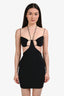 Amazuin Black Jersey Strappy Mini Dress Size O/S