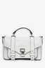 Proenza Schouler White Leather Top Handle Bag With Strap