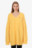 Vivienne Westwood Red Label Yellow Mohair V-Neck Oversized Sweater Size XS