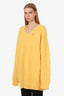 Vivienne Westwood Red Label Yellow Mohair V-Neck Oversized Sweater Size XS