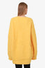 Vivienne Westwood Red Label Yellow Mohair V-Neck Oversized Sweater Size XS