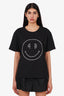 Anine Bing Black Cotton Logo T-Shirt Size M