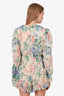 Zimmermann Floral Printed V-Neck Ruffled Mini Dress Size 3