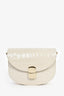 Sezane White Croc Embossed 'Claude' Crossbody Bag