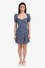 Reformation Blue Floral Mini Dress Size 0
