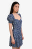 Reformation Blue Floral Mini Dress Size 0