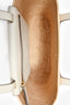 Strathberry Raffia/White Leather Small Basket Tote