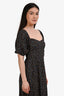 Reformation Black Multicoloured Dotted Midi Dress Size 0