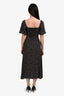 Reformation Black Multicoloured Dotted Midi Dress Size 0