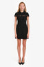 Maje Black Lace Button-Up Mini Dress Size 2