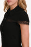 Maje Black Lace Button-Up Mini Dress Size 2