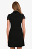 Maje Black Lace Button-Up Mini Dress Size 2