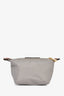 Longchamp Grey Canvas 'Le Pliage' Mini Coin Pouch