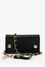 Pre-Loved Chanel™ 1994-96 Black Calfskin Leather CC Logo Chain Bi-Fold Wallet