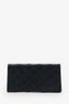 Pre-Loved Chanel™ 1989-91 Black Quilted Leather Bi-Fold Chequebook Holder