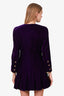 Pre-Loved Chanel™ 93A Purple Velvet Gold Trimmed Jacket Size 38