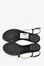 Rene Caovilla Black/Pearl Bow Detail Flat Sandals Size 37.5