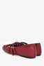 Gucci Burgundy Leather Horsebit Ballerina Flats Size 37