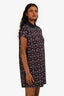 Hermès Navy Blue/Red Printed Polo T-Shirt Dress Size 36