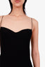 Reformation Black Midi Tie Strap With Slit Dress Size 8