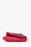 Valentino Pink Leather Rose Clutch