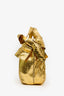 Valentino Gold Snake Embossed Leather Tote Bag