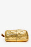 Valentino Gold Snake Embossed Leather Tote Bag