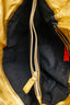 Valentino Gold Snake Embossed Leather Tote Bag
