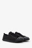 Prada Black Leather Studded Sneakers Size 40