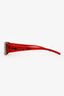 Christian Dior Vintage Red Rectangle Sunglasses