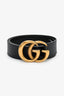 Gucci Black Lather GG Marmont Thick Belt Size 80/32