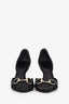 Gucci Black Satin Crystal Horsebit D’Orsay Pumps Heels Size 8
