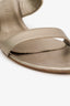 Pre-Loved Chanel™ Gold Metallic Leather/Canvas Slingback Heels Size 40