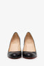 Christian Louboutin Black Leather Round Toe Pumps Size 39